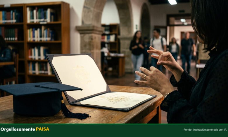 Un hito en la UPB: Luisa Santacruz es la primera magíster sorda en la historia de la universidad