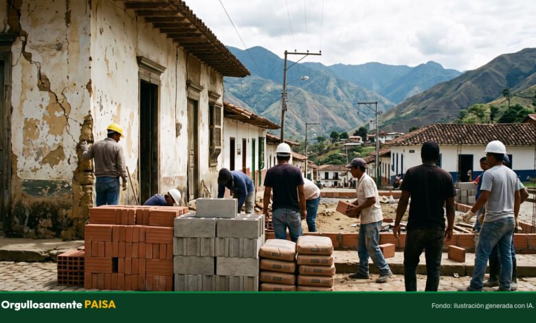 Con $38.000 millones y un Banco de Materiales arranca la reconstrucción de 108 pueblos en Antioquia