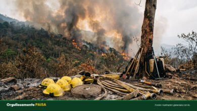Antioquia mandó 30 bomberos especializados para apagar los incendios que consumen al Tolima