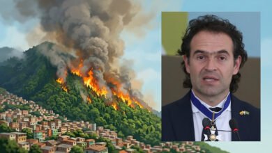 Tres grandes incendios forestales arrasan con la fauna y flora en los alrededores de Medellín